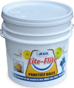 JUGS B5006 Bucket Of Lite-Flite 12 Inch Optic Yellow Softballs