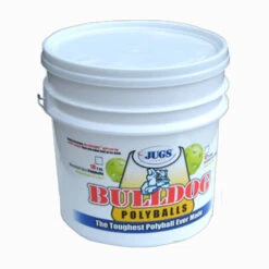 JUGS B7012 Bucket Of Bulldog Polyball Yellow Softballs